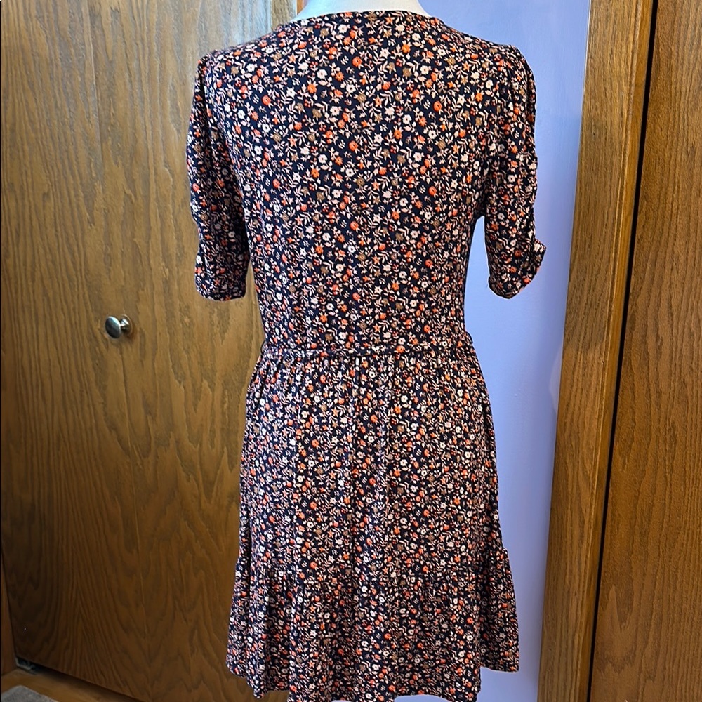 Boden Floral Print Dress - Blue and Orange size 6. - Picture 7 of 13